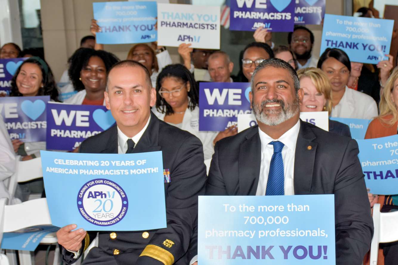 Third image of people celebrating American Pharmacists Month